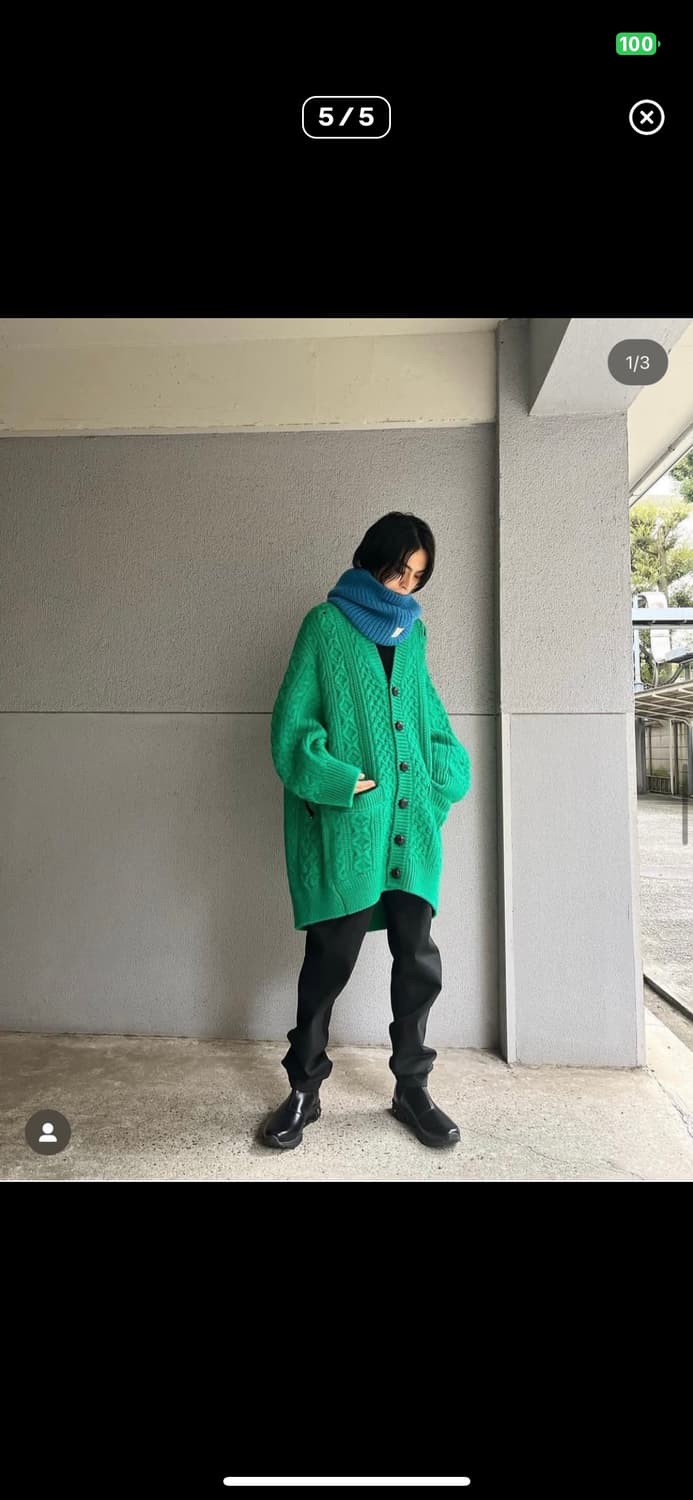 솔로이스트 22aw 백 지퍼 가디건 상품이미지4