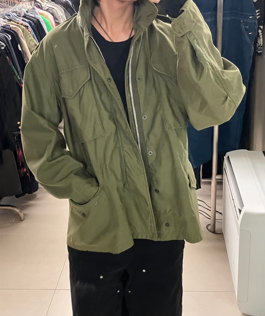 USA M-65 카키 필드 자켓 M 상품이미지9