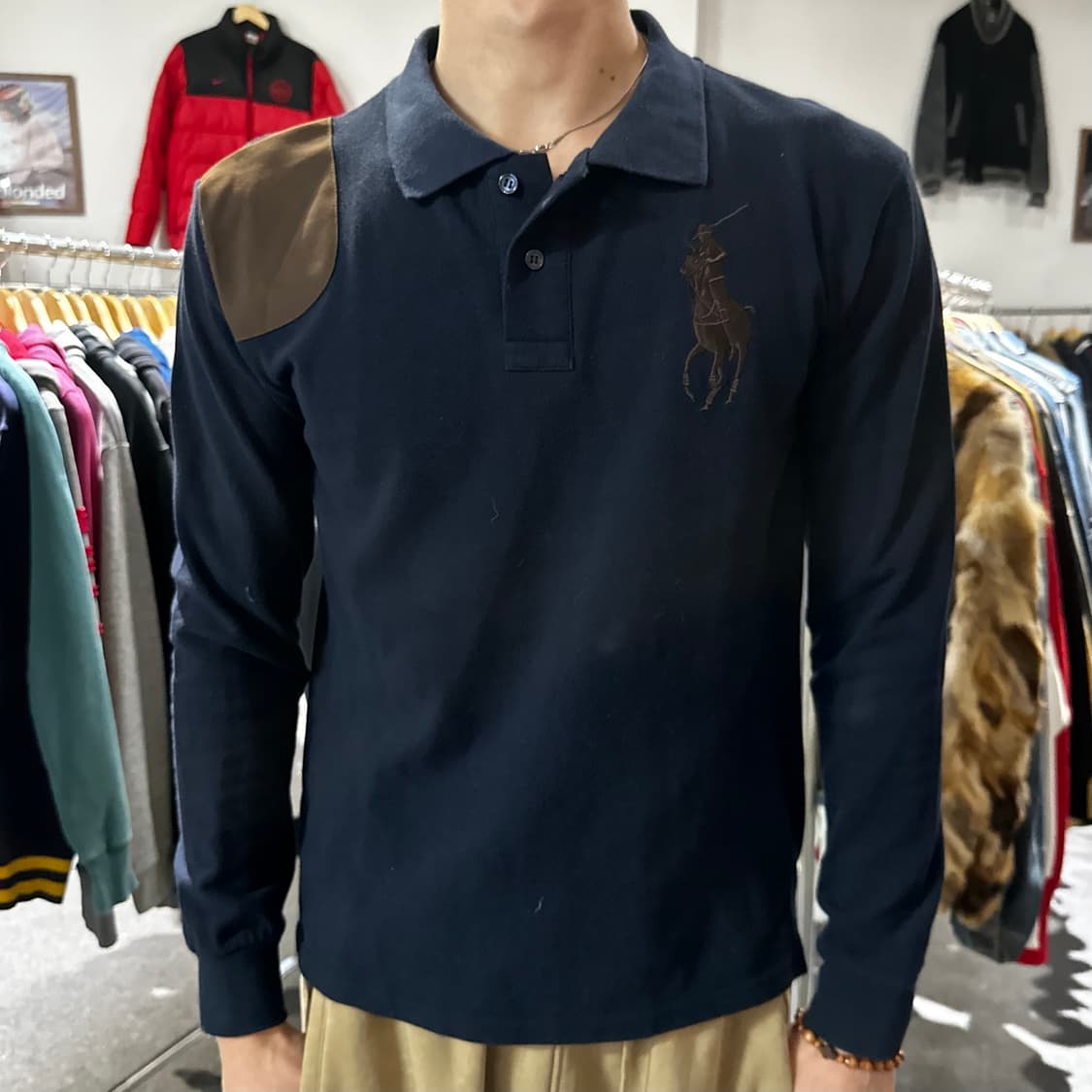 폴로 빅포니 숄더패치 롱카라티 상품이미지1