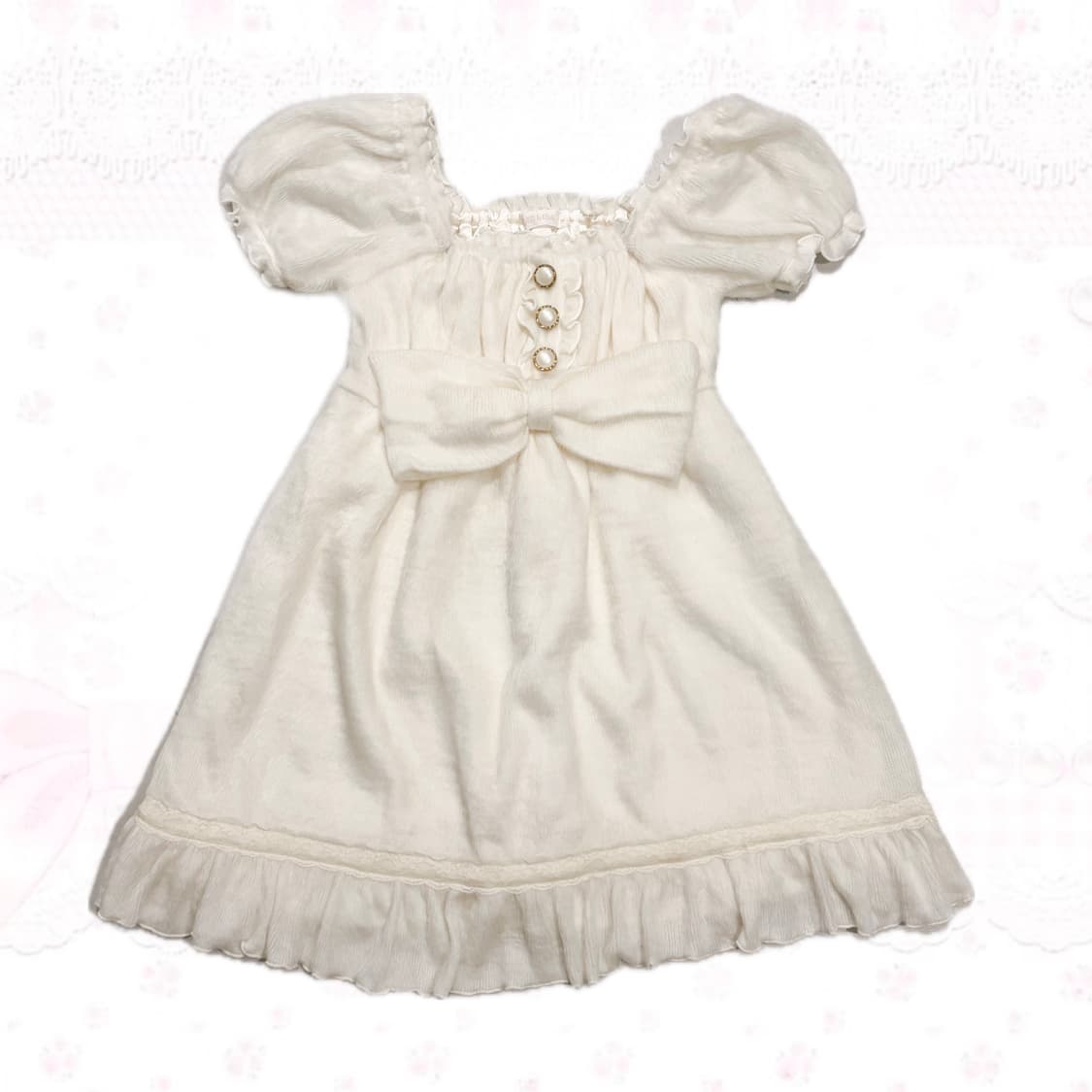 리즈리사 히메갸루 니트 오프숄더 빅리본 원피스 상품이미지1