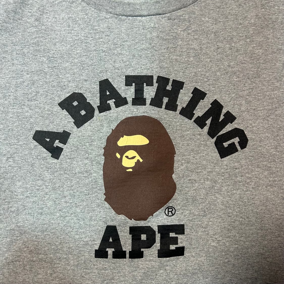 [2XL] 베이프 사루 로고 반팔 그레이 상품이미지2