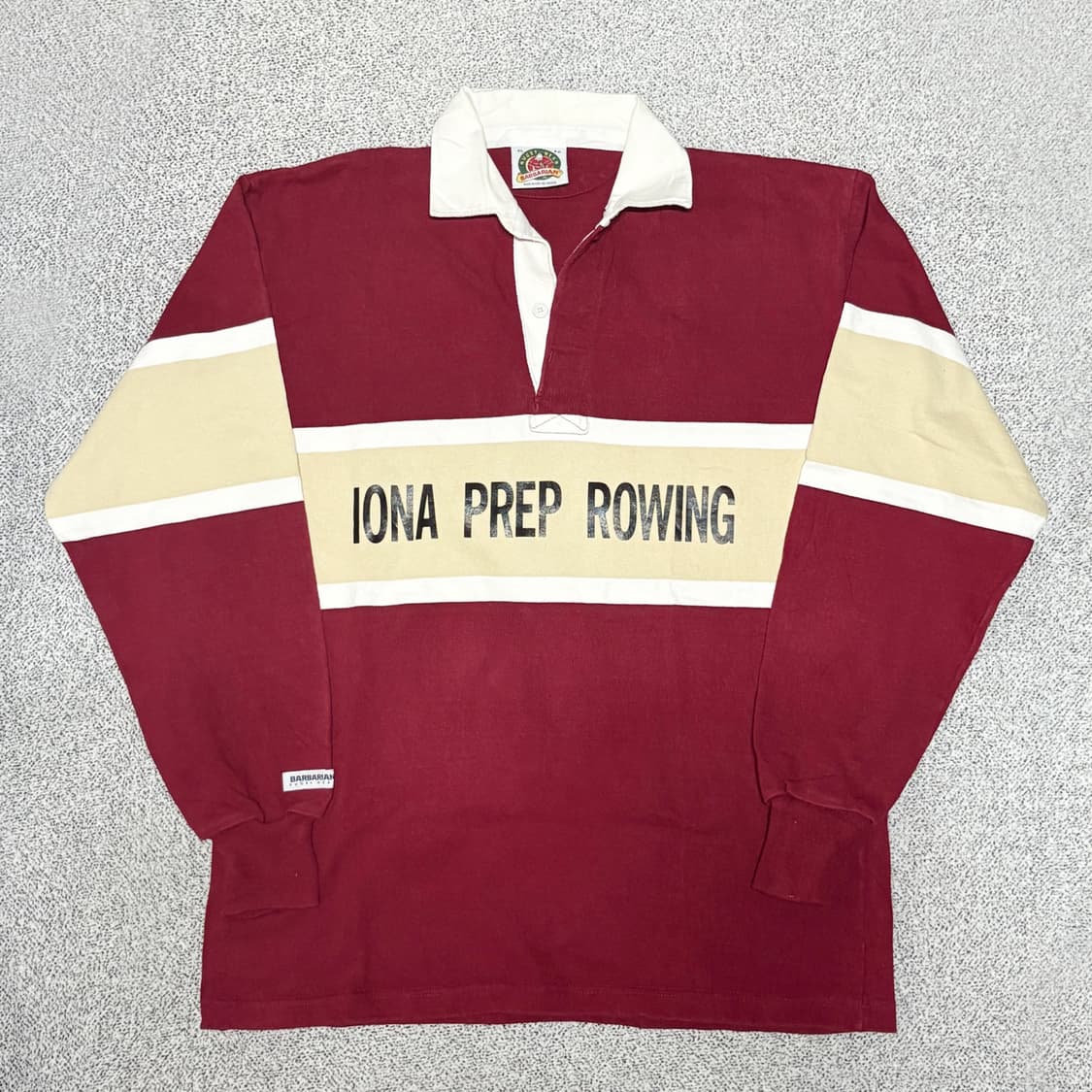 빈티지 바바리안 스포츠웨어 럭비 티셔츠 'IONA PREP ROWING' 상품이미지1