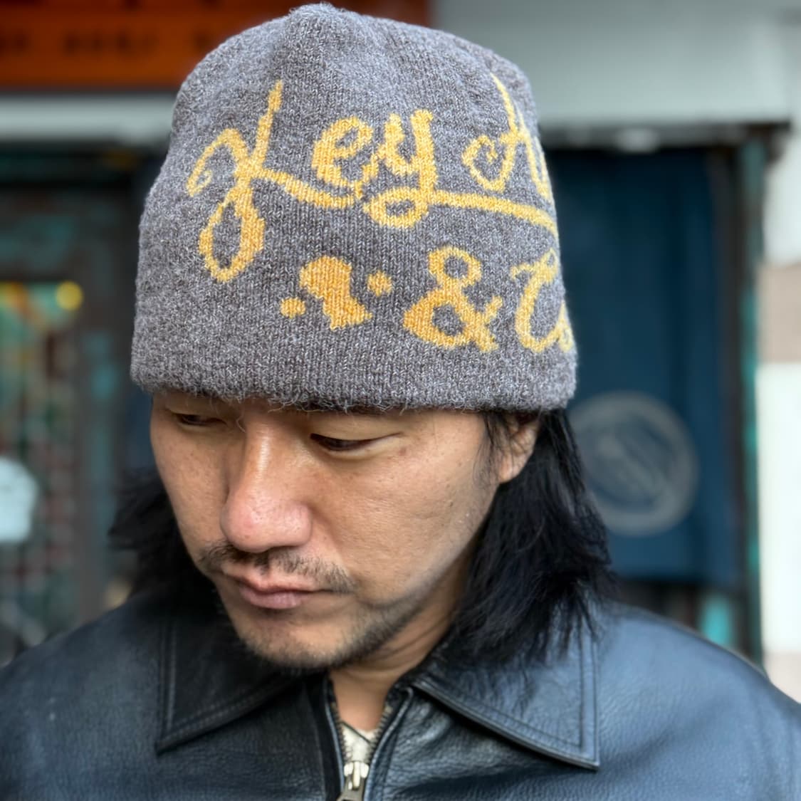 키앙크 알파카 울 블랜드 비니 [아쿠아블루/베이지] 상품이미지7