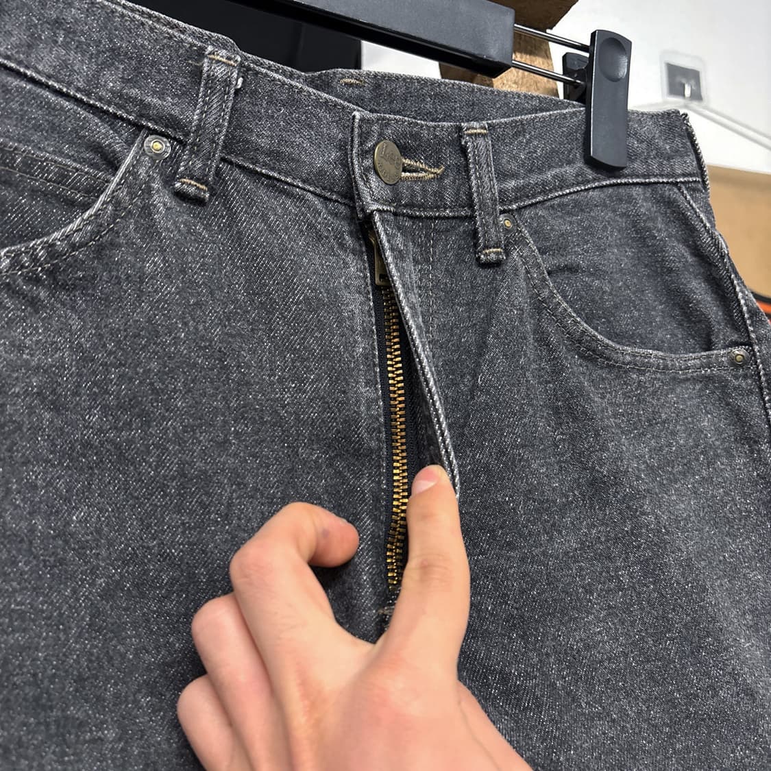 00s LEE 리 라이더스 테이퍼드 핏 흑청 데님 팬츠 블랙 진 N697 상품이미지5