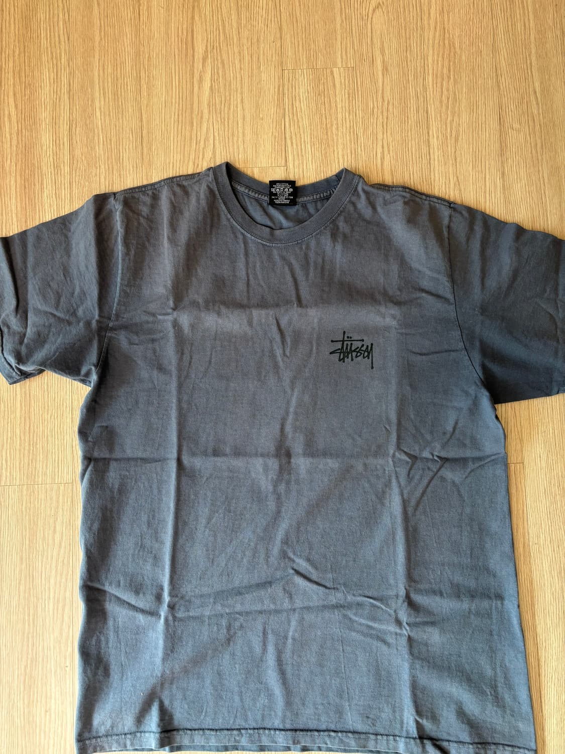 스투시 베이직 피그먼트 다이드 티셔츠 인디고 M 사이즈 상품이미지3