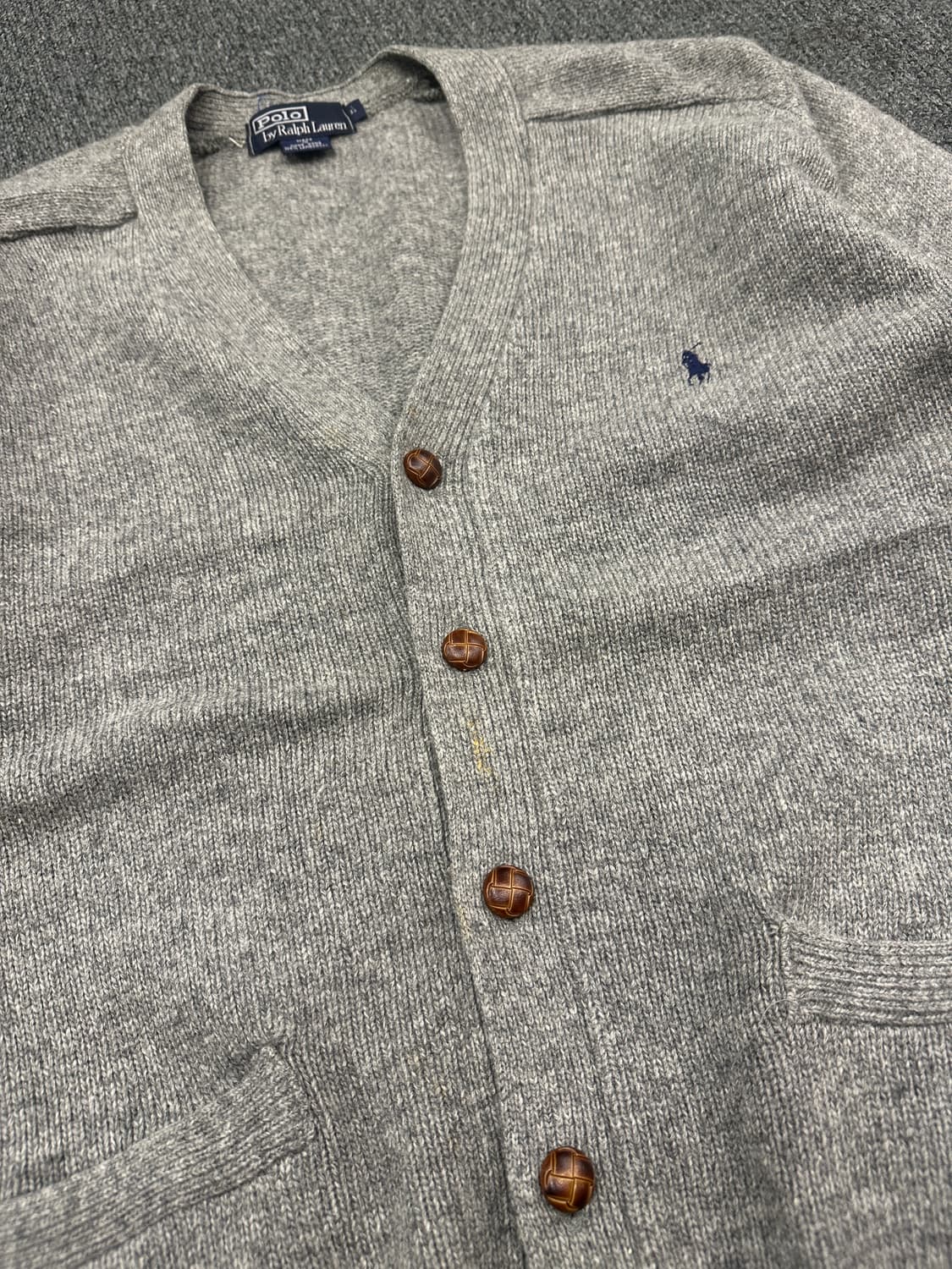 L) 폴로 랄프로렌 그레이 울 버튼 가디건  상품이미지4