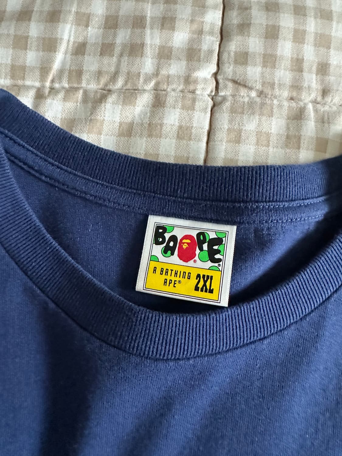 2XL 베이프 사루 롱슬리브 블루 네이비 상품이미지5