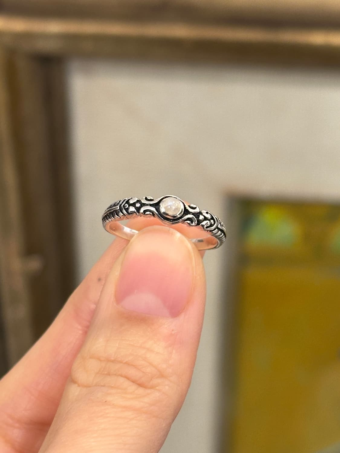 Moonstone antique 925silver ring 상품이미지5