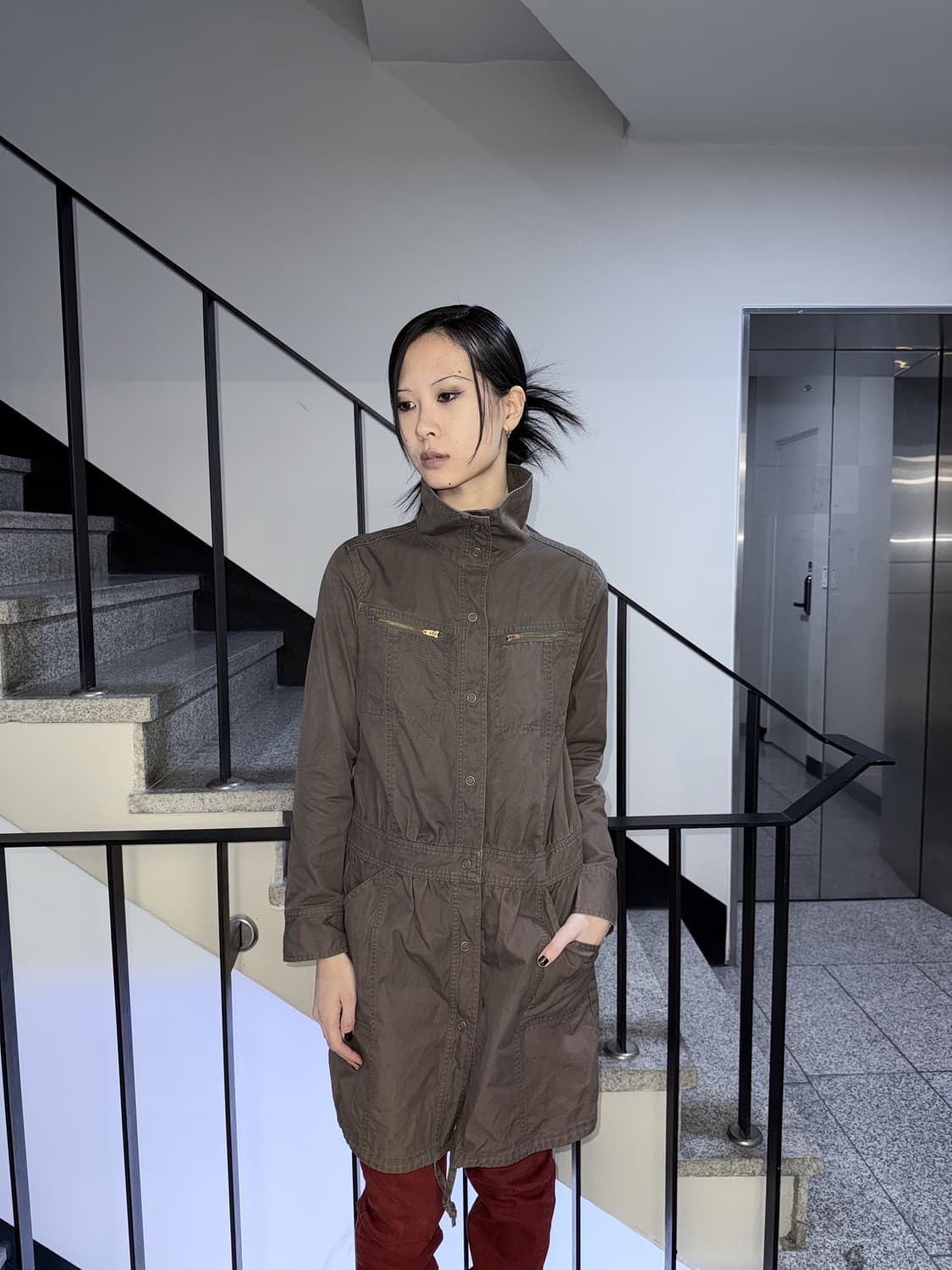 military shirt one piece 상품이미지1