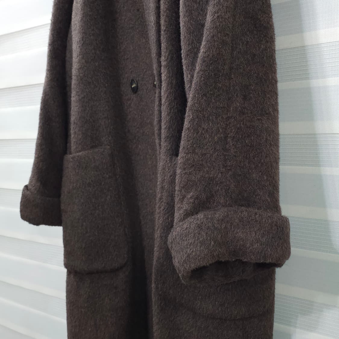 JAPAN 빈티지 알파카 더블 롱 후드 코트- 우먼프리 상품이미지3