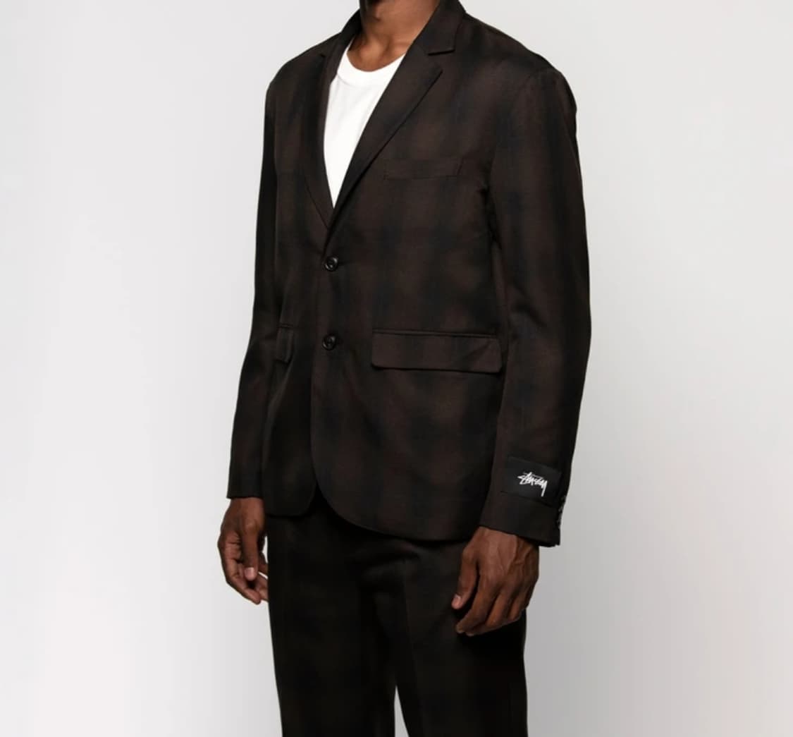 [L] 스투시 쉐도우 플레이드 셋업 상품이미지1