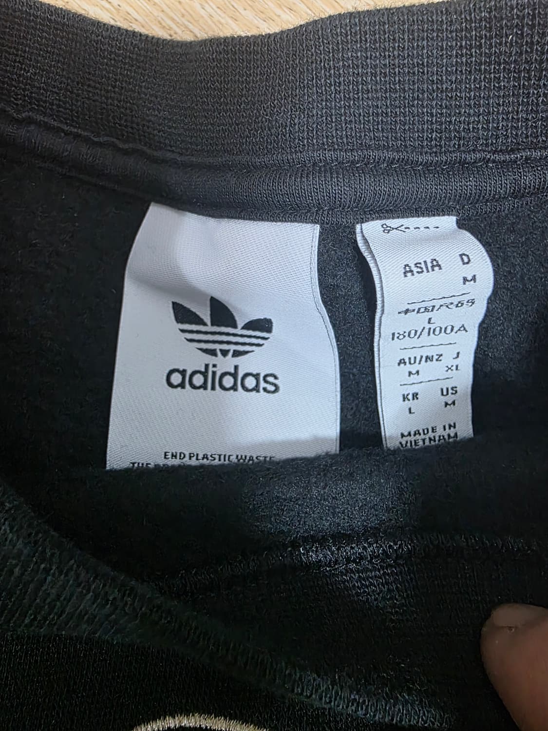 아디다스 트레포일 자수 맨투맨 L 상품이미지4