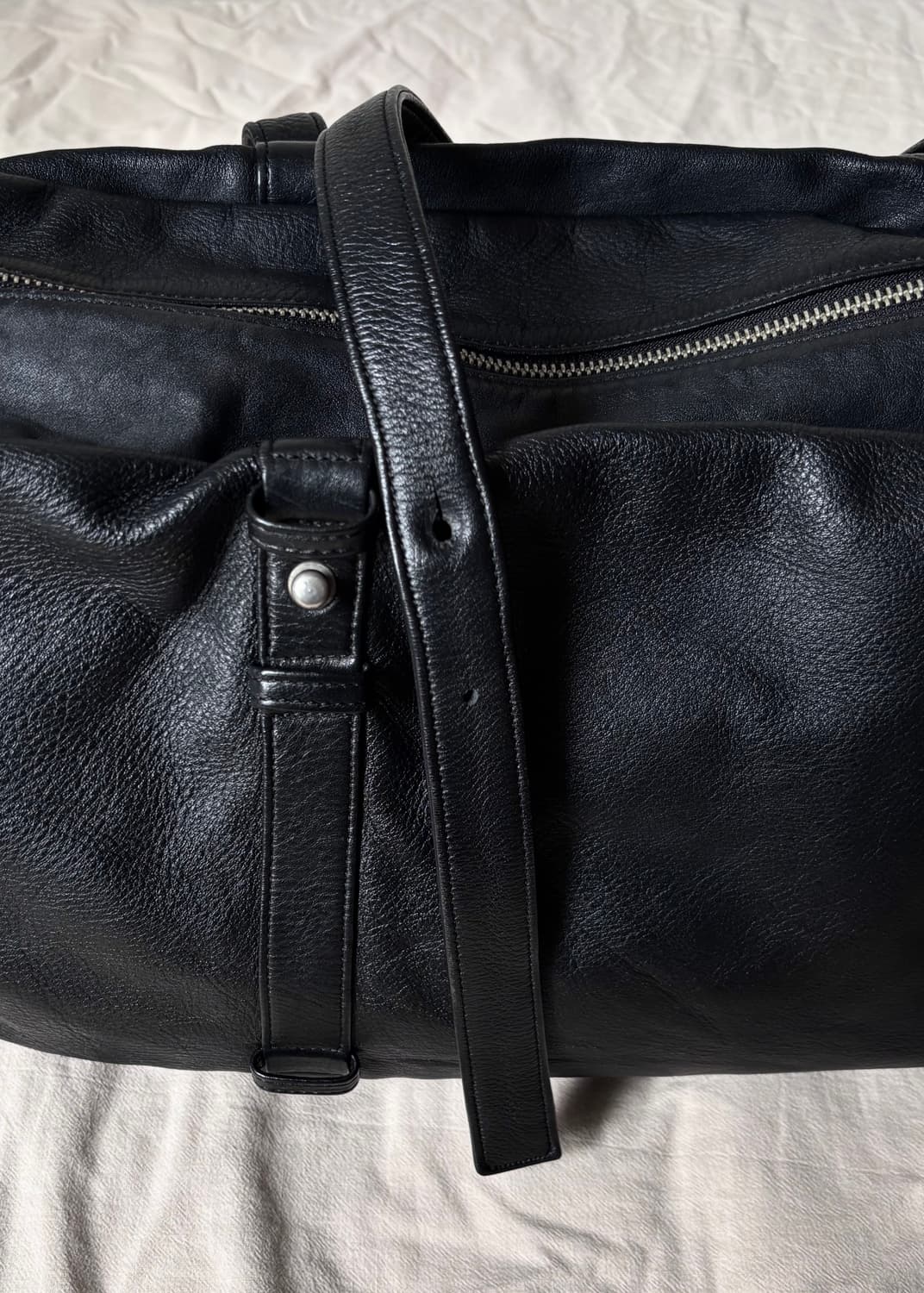 요지야마모토 레더 보스턴백 상품이미지3