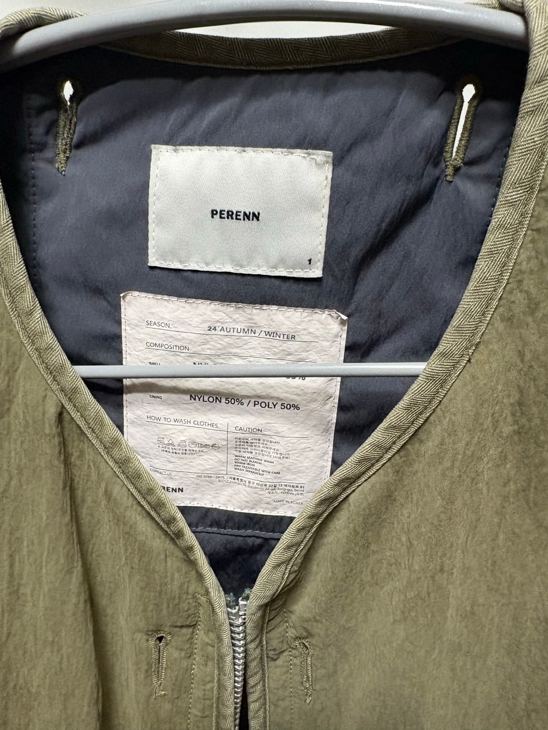 퍼렌 리버서블 라이너 올리브 1 사이즈 상품이미지3