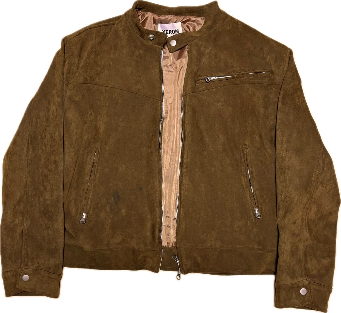 스웨이드 바이커 자켓 Brown 상품이미지1
