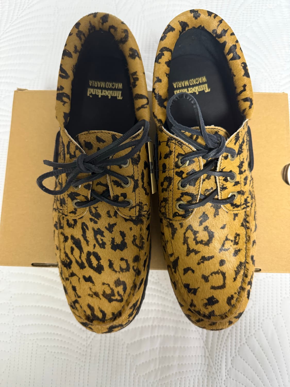 [290] 팀버랜드 x 와코 마리아 3 아이 어센틱 보트 슈즈 레오파드 상품이미지2