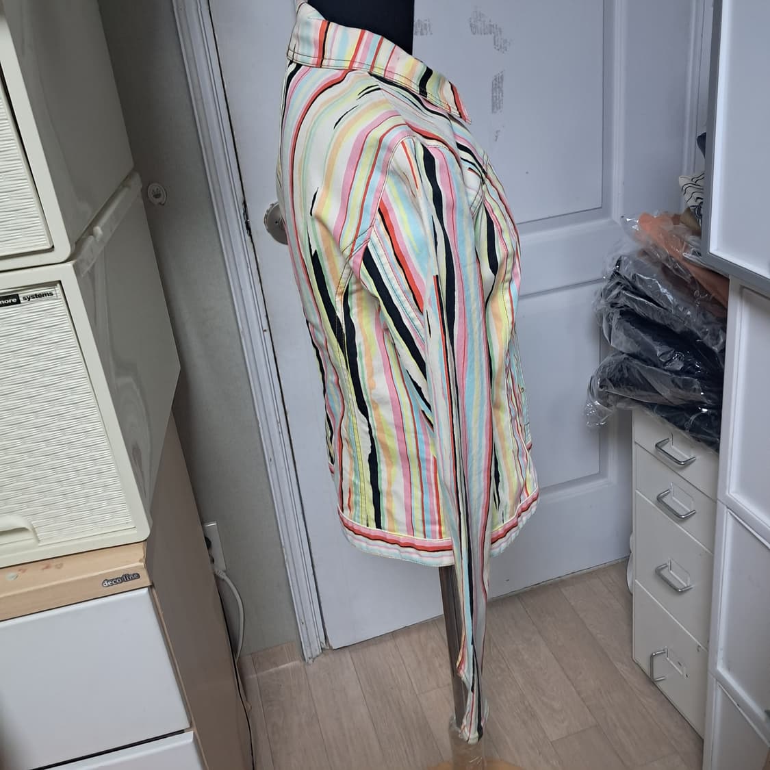 겐조 정품 스트라이프 데님 자켓 40사이즈(약55) 상품이미지4