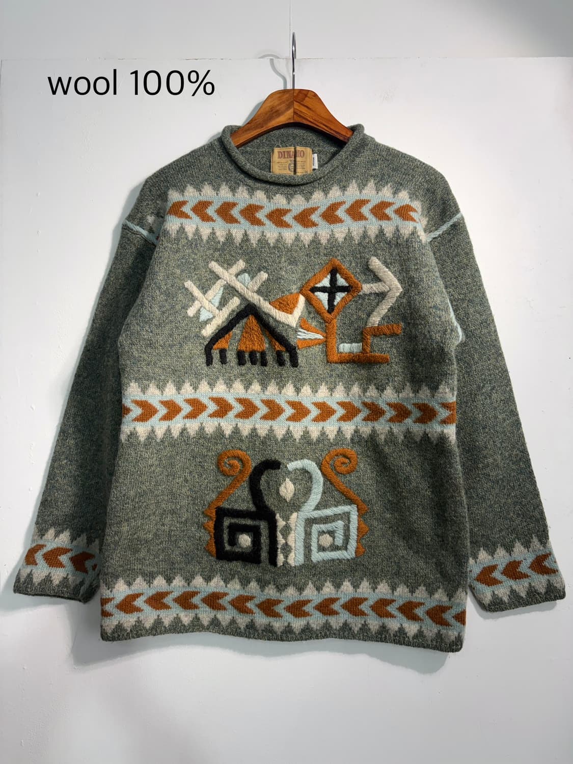 wool 100% vintage 니트  울 100% 상품이미지3