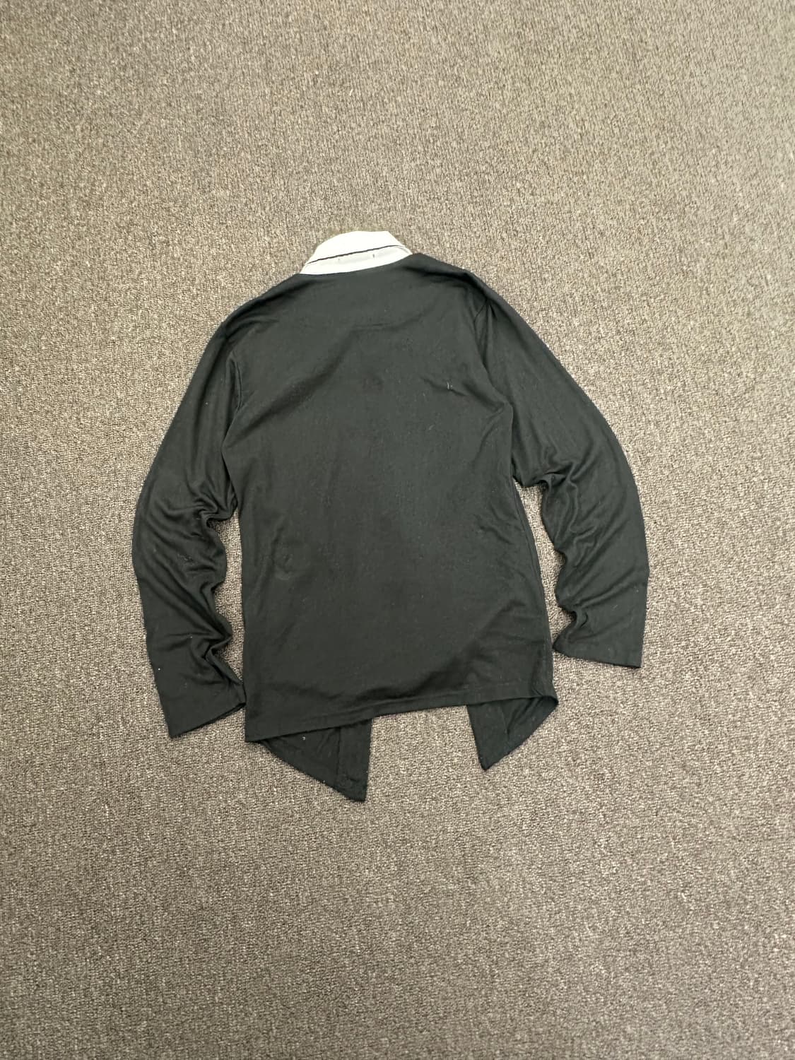 M)Japanese vintage 여성 화이트/블랙 가디건 레이어드 셔츠 상품이미지6