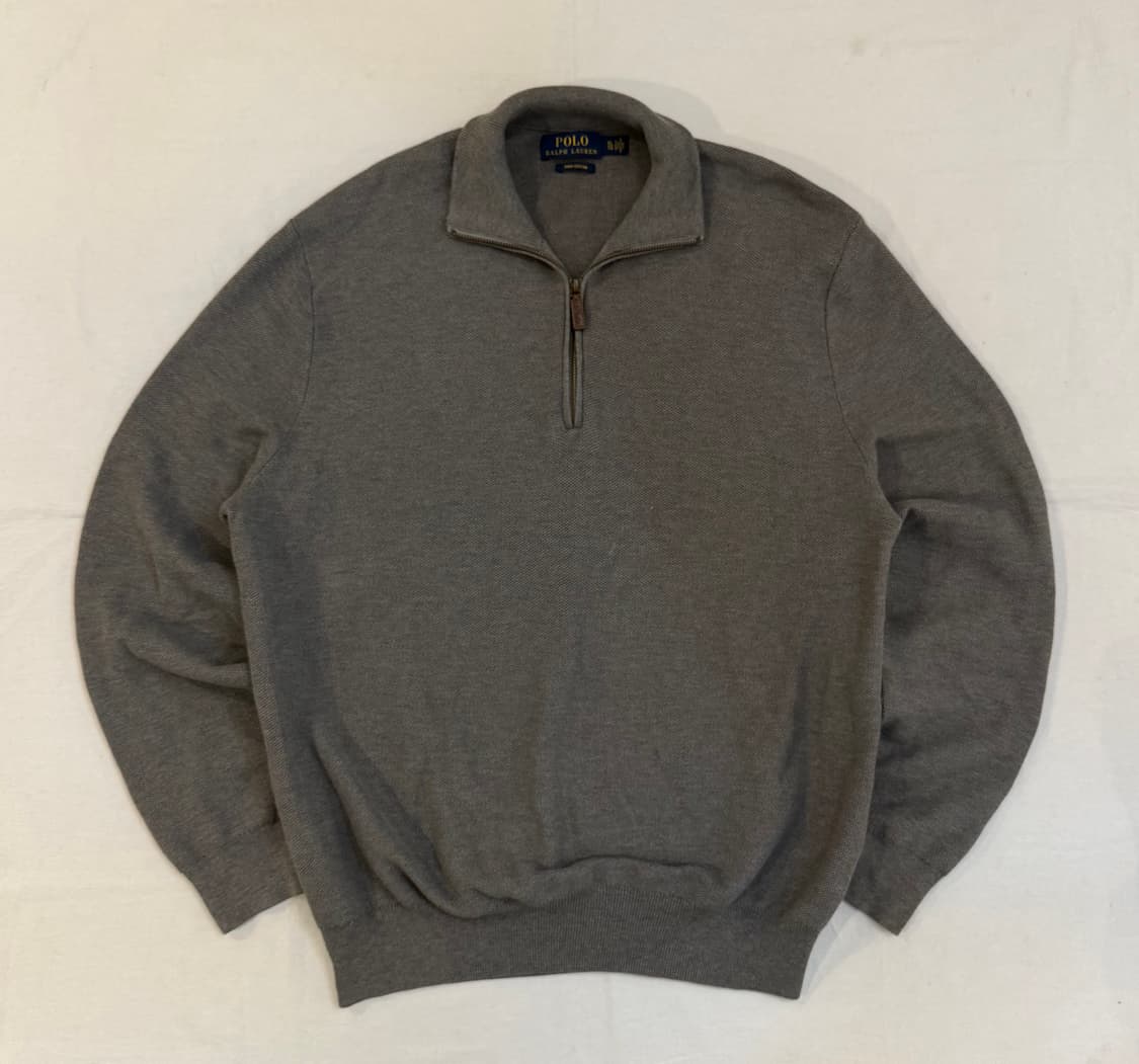 폴로 랄프로렌 하프집업 그레이 코튼 니트 그레이 상품이미지1