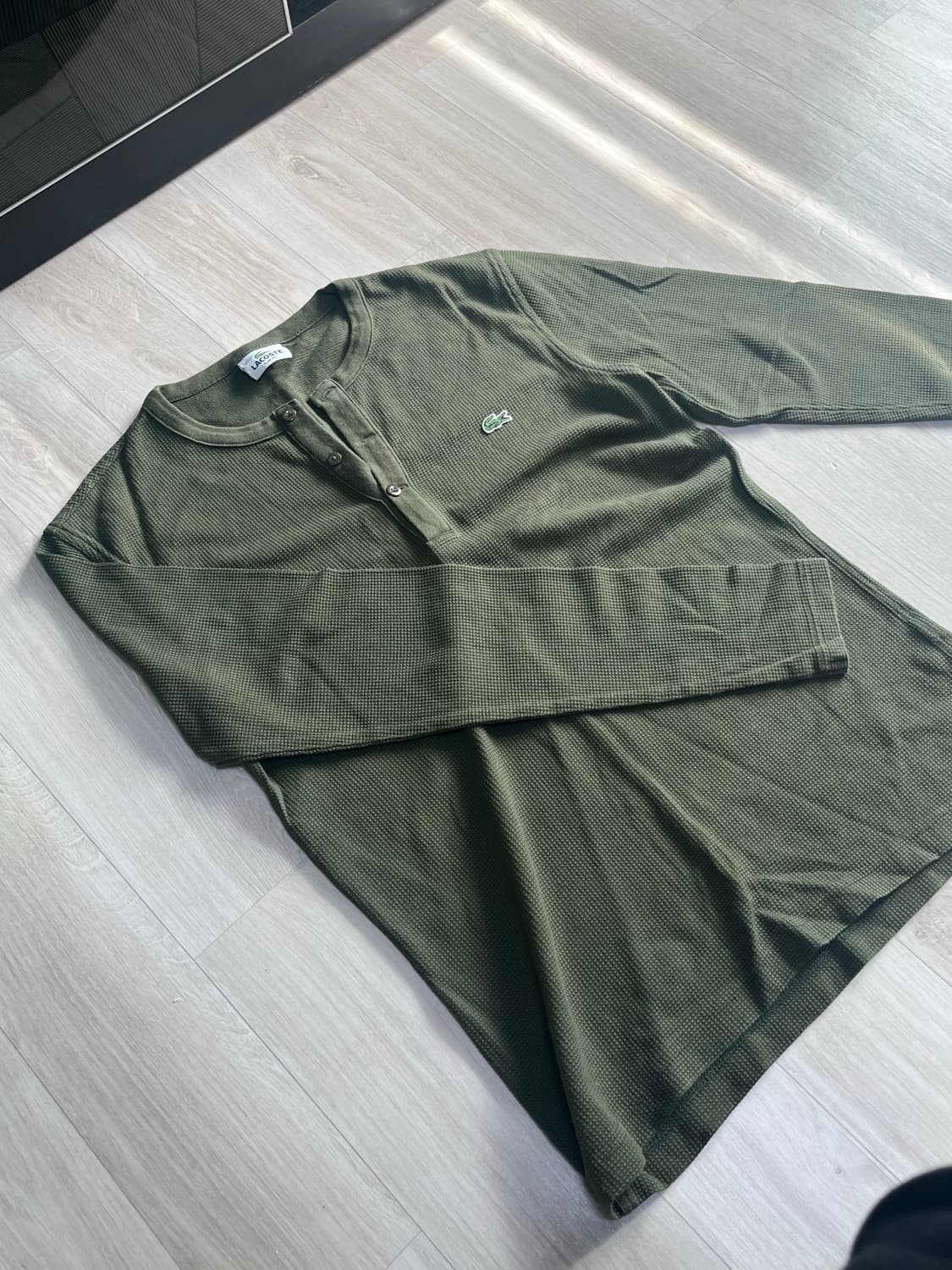 라코스테 와플 헨리넥 긴팔티 상품이미지2