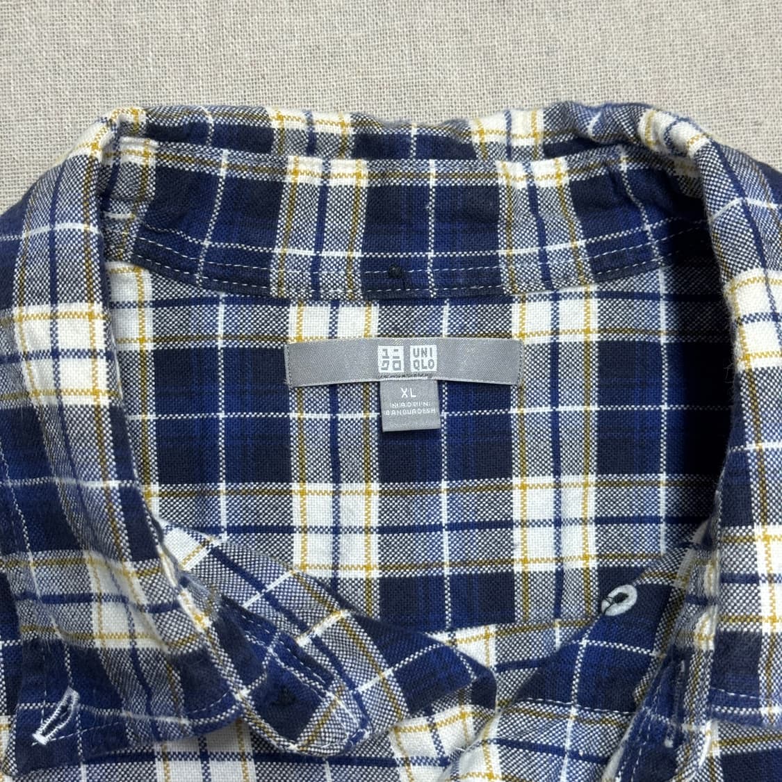 유니클로 블루 체크셔츠 XL 상품이미지5