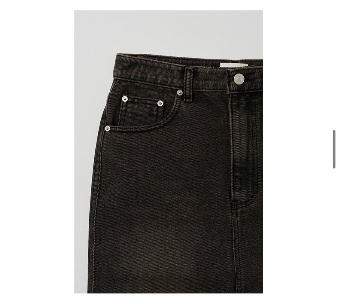 아옵트 데님 롱스커트 브라운 상품이미지7