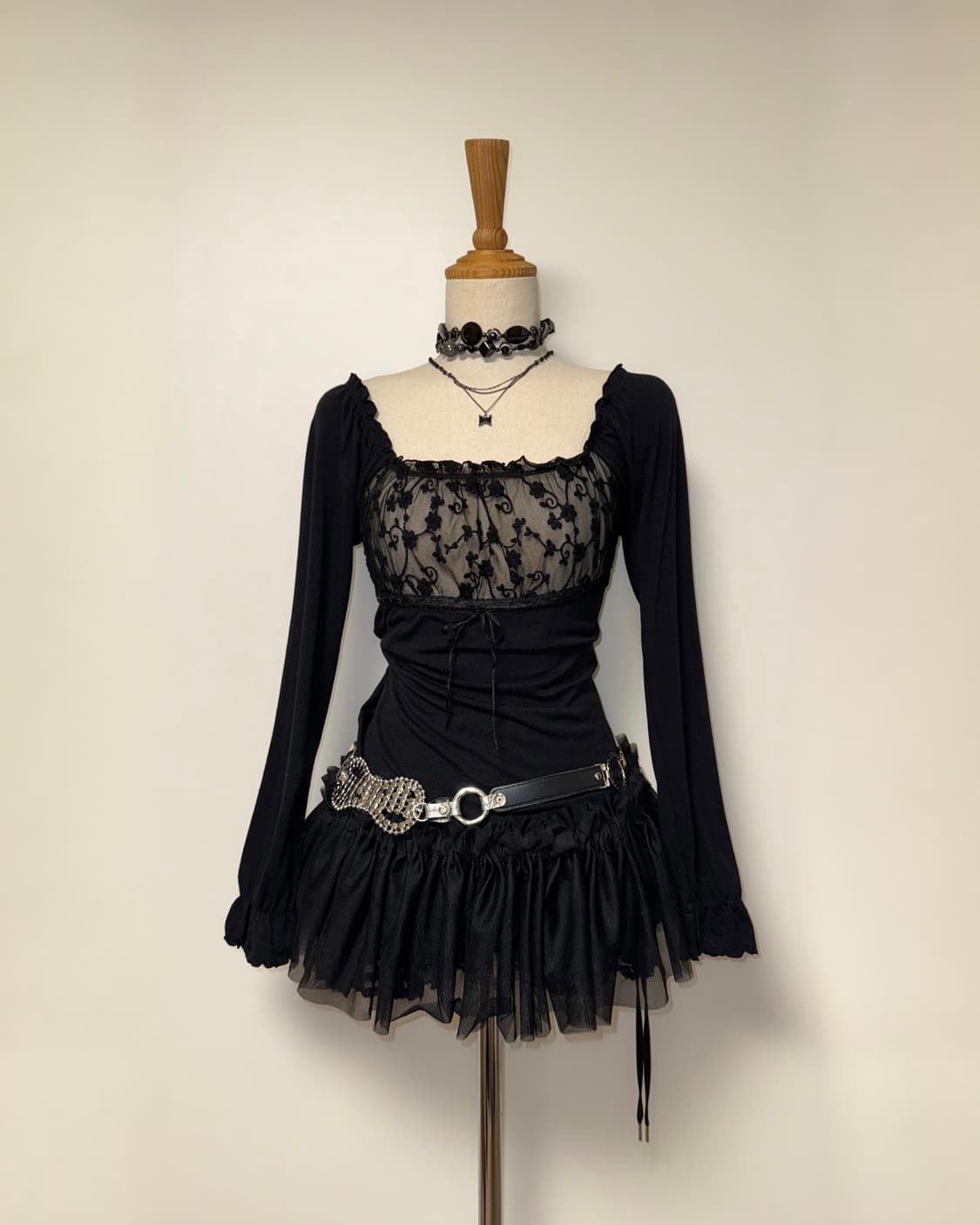 고스 페어리 시스루 데일리 블라우스 상품이미지4