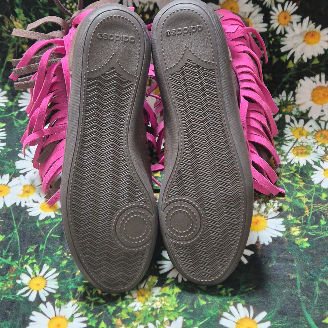 일본 아디다스 브라운 핑크 프린지 부츠 새상품 225 상품이미지7