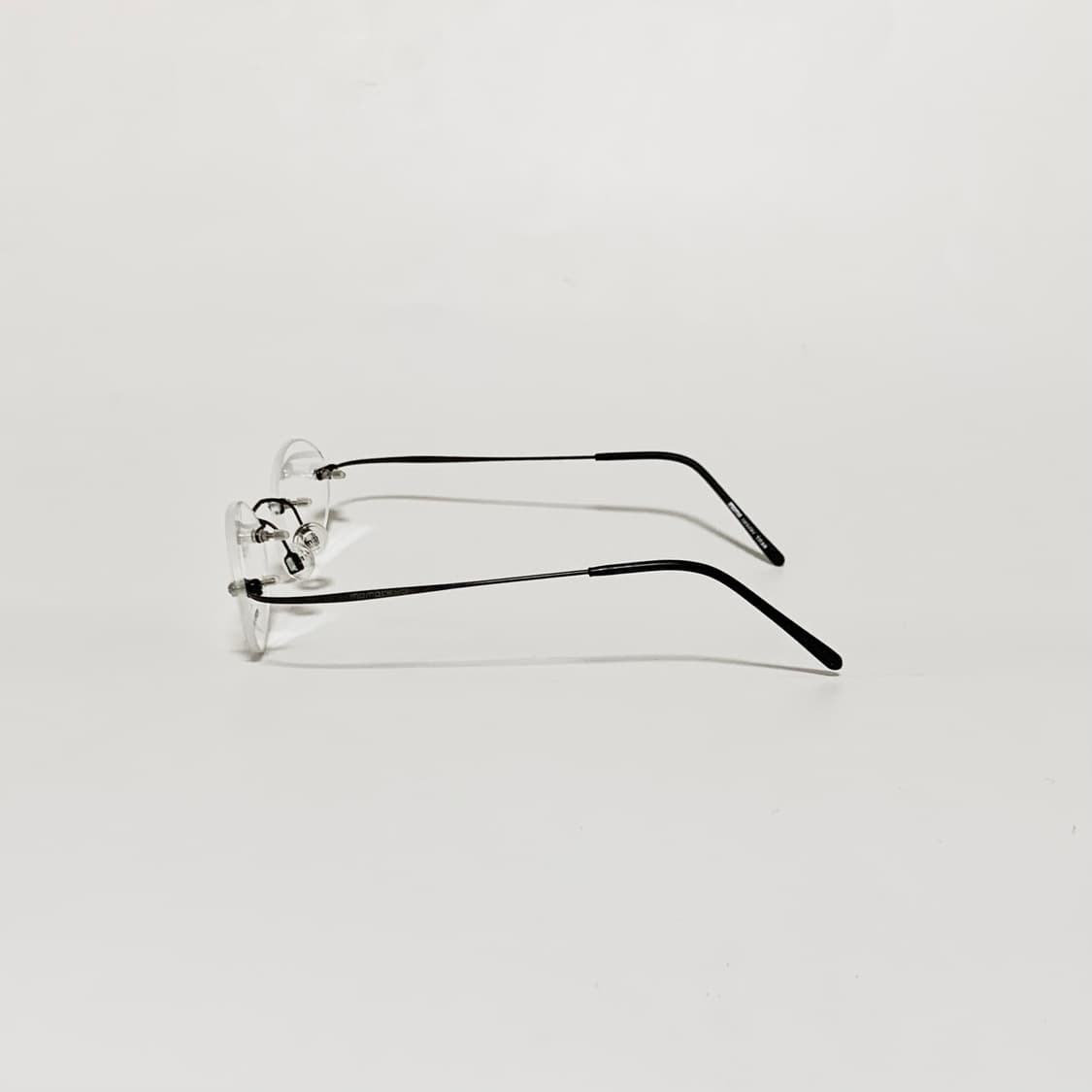 990 무테 원형 안경테 티타늄 무광 딥그린 라운드 빈티지 데드스탁 상품이미지3