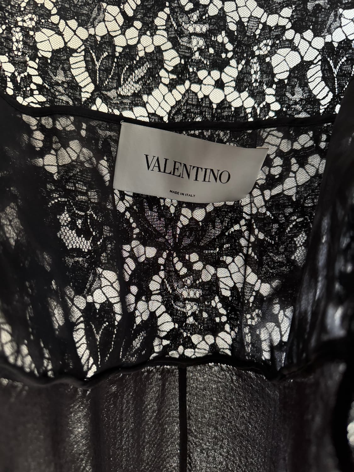 발렌티노 Valentino 레이스 미디 원피스 38 블랙  상품이미지6