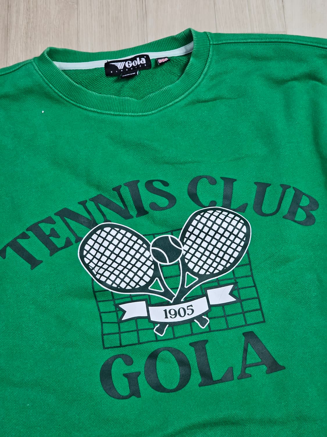 [M] Gola 골라 테니스 무드 그래픽 그린 스웨트셔츠 맨투맨 상품이미지3