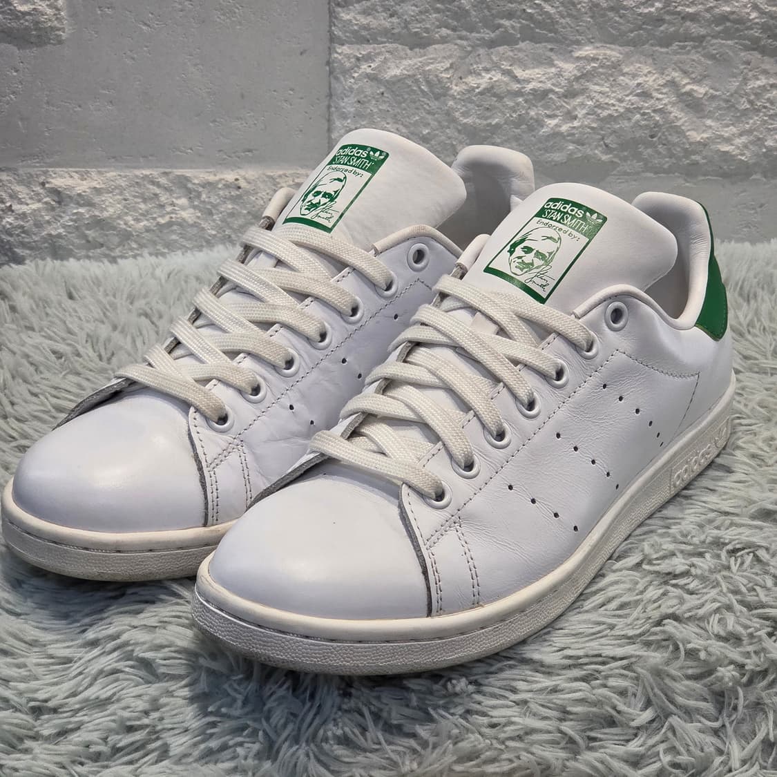 2q-2:아디다스 스탠스미스 오리지널 화이트 그린 (250)상태굿 상품이미지1