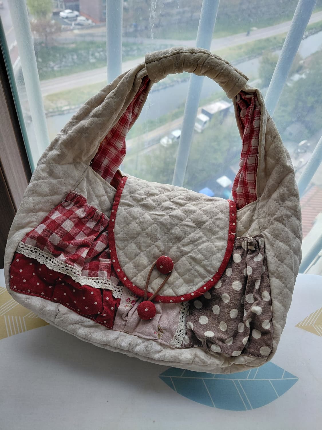 [일본빈티지] 퀼트 숄더백 크로스백 핸드메이드 가방 상품이미지7