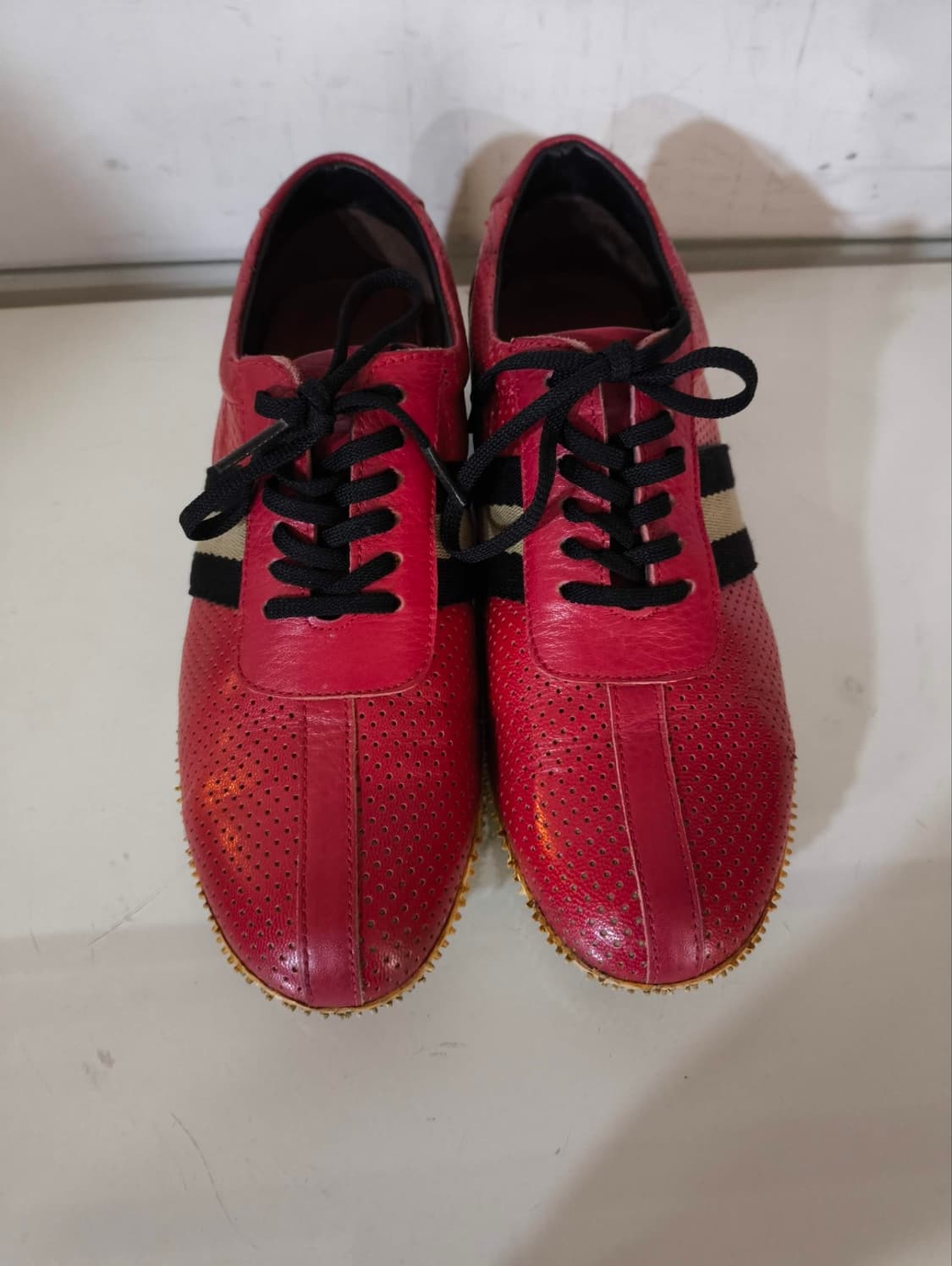 235mm 발리 핀도트 레드 스니커즈 레트로  상품이미지4
