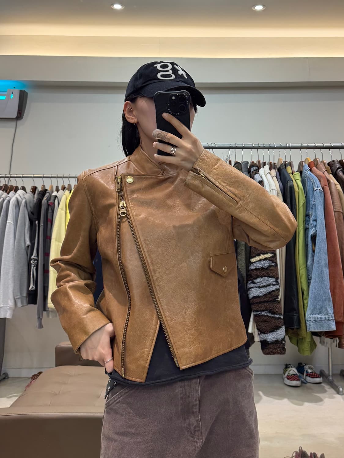 코치 언발란스 투웨이 레더 자켓 상품이미지7