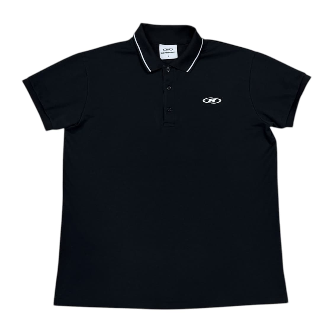 본투윈 머슬핏 카라 PK 티셔츠 블랙 3 상품이미지1