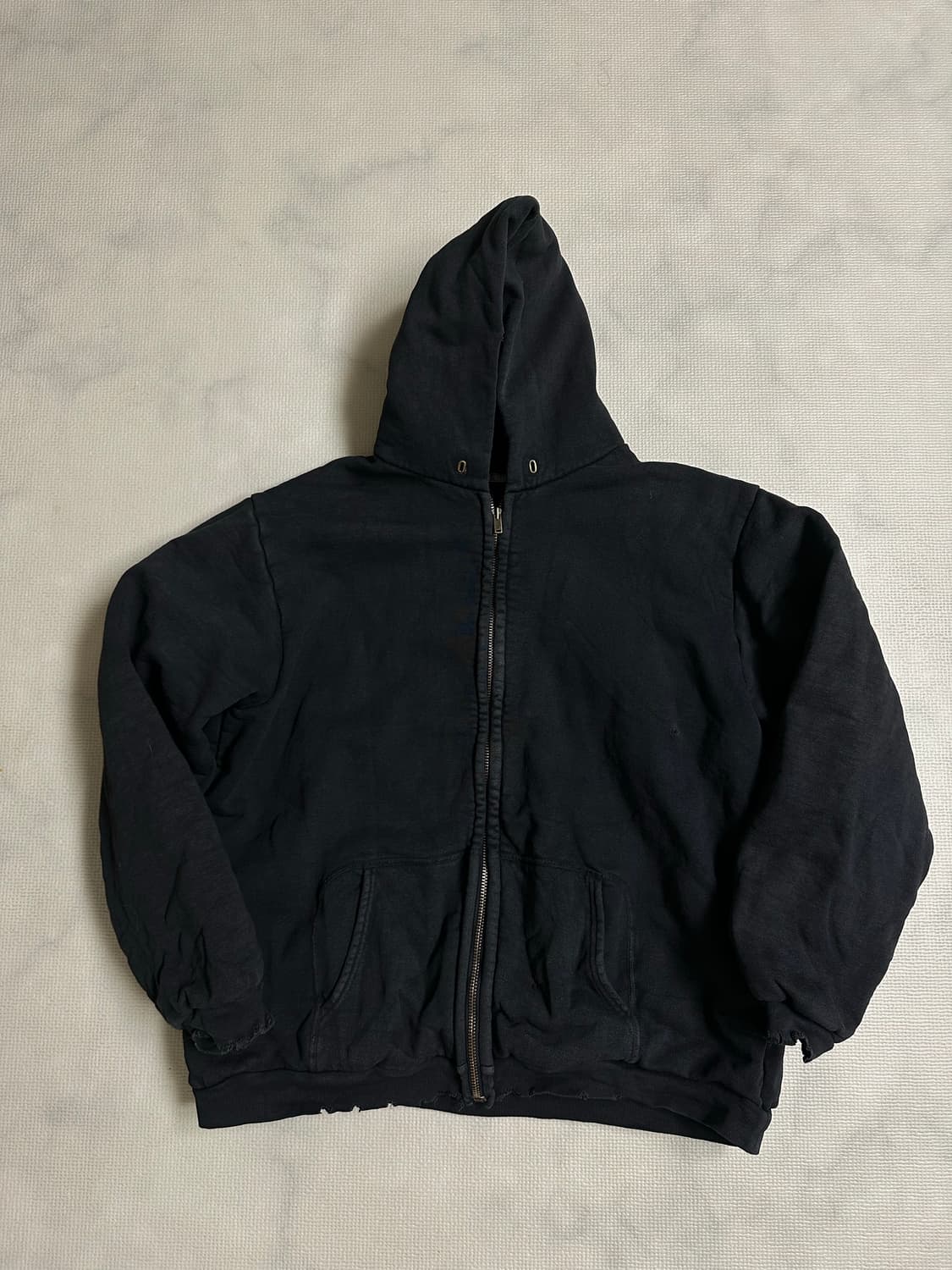 [2] 아프레쎄 25fw 후드집업 블랙 상품이미지1