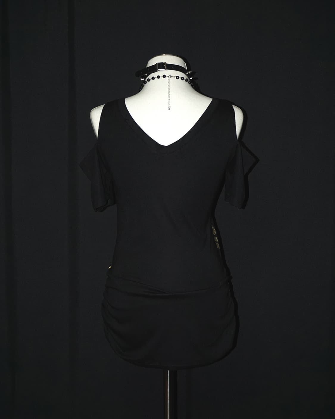 y2k gold lettering shirred t  상품이미지5