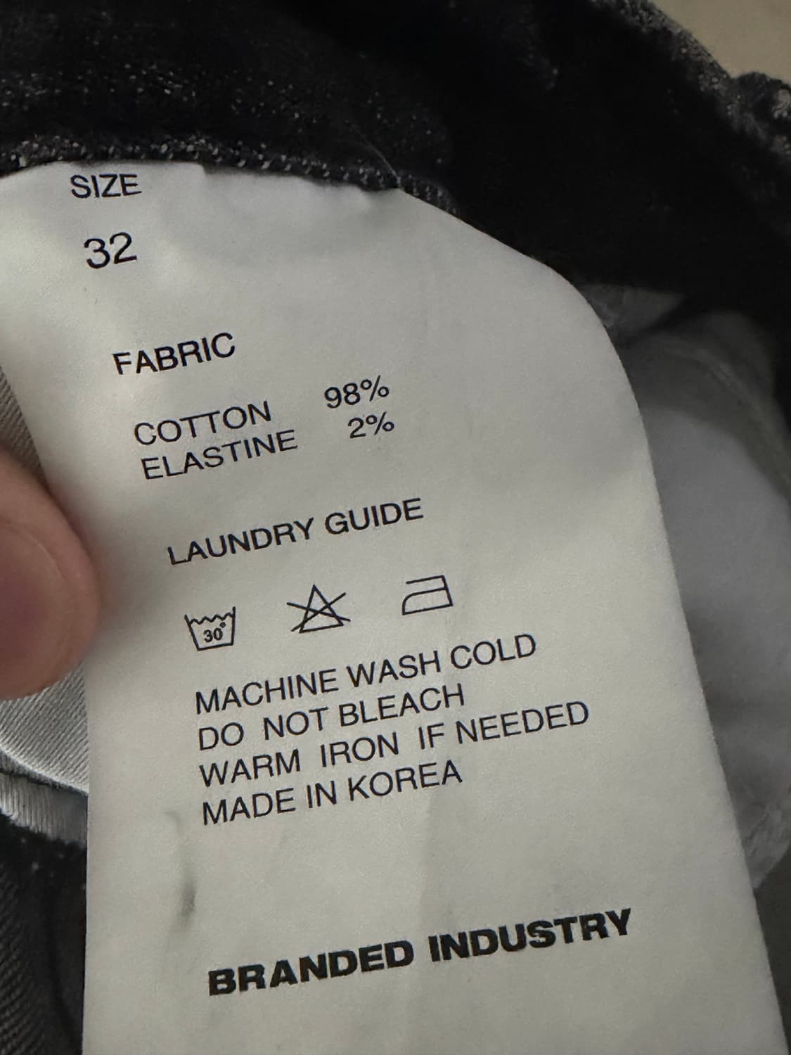 브랜디드 1981 크롭진 흑청 데님팬츠 32 사이즈 상품이미지4