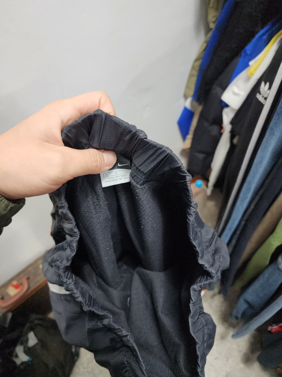 나이키 기모 오레오배색 나일론 츄리닝바지 상품이미지7