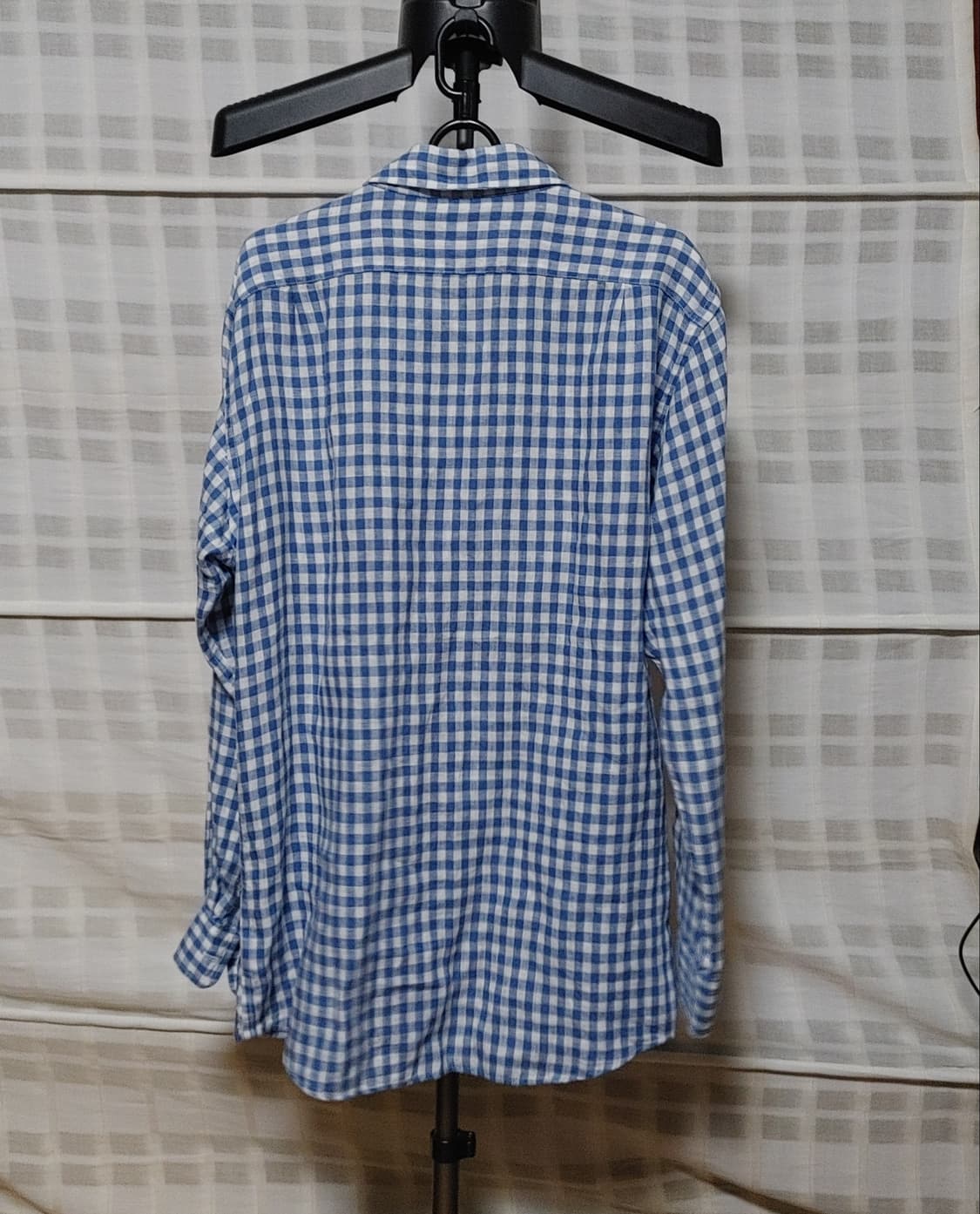 (마100%) 유니클로 체크 린넨 셔츠 M (95~100) 상품이미지2