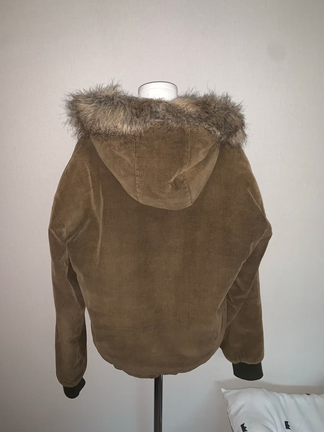 빈티지 코듀로이 퍼 후드 점퍼 상품이미지2