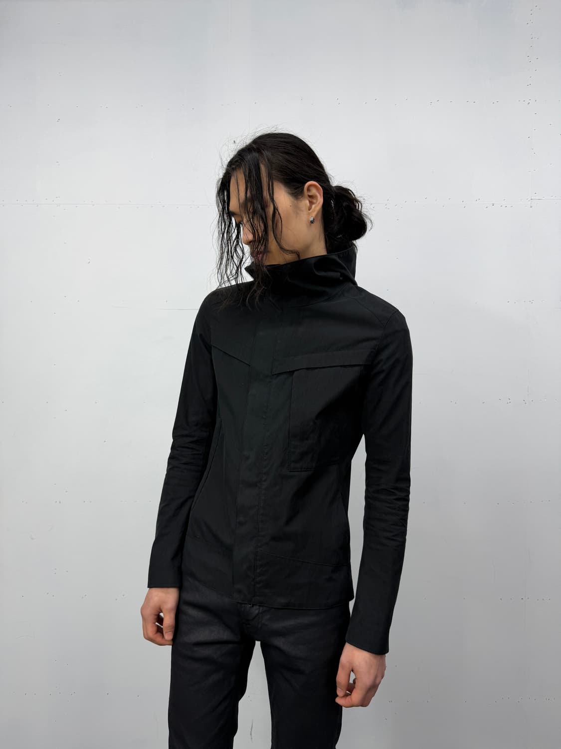 WJK high neck diagonal zip jacket 상품이미지2