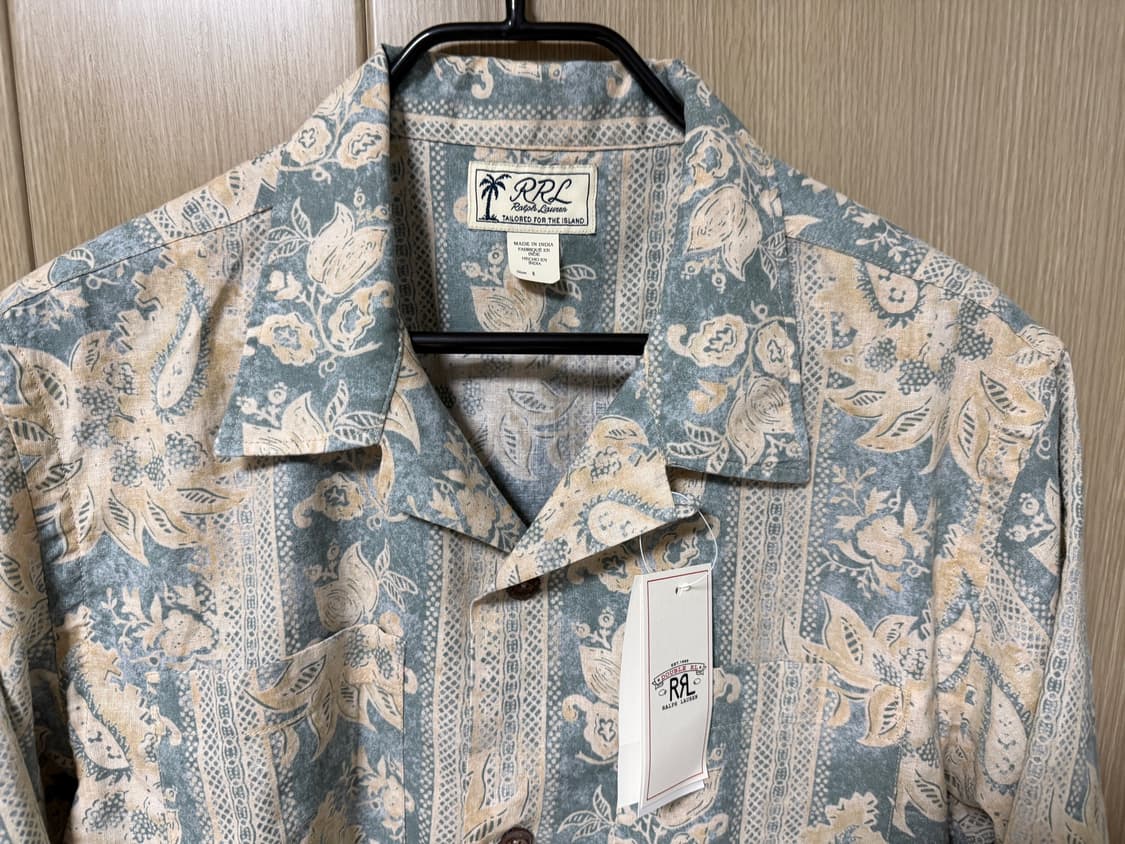 RRL 26SS 플로럴 페이즐리 리넨코튼 셔츠 M 상품이미지4