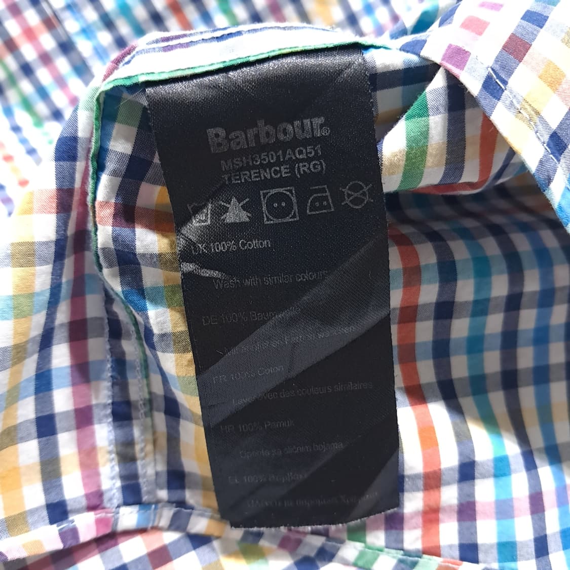 CL371 L 바버 코튼 멀티컬러깅엄체크 버튼다운 셔츠남방 상품이미지6