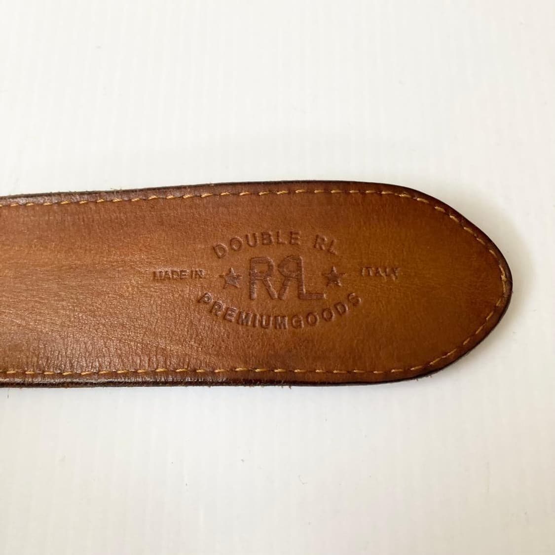RRL 더블알엘 웨빙 코튼 O링 벨트 아이보리 브라운 상품이미지3