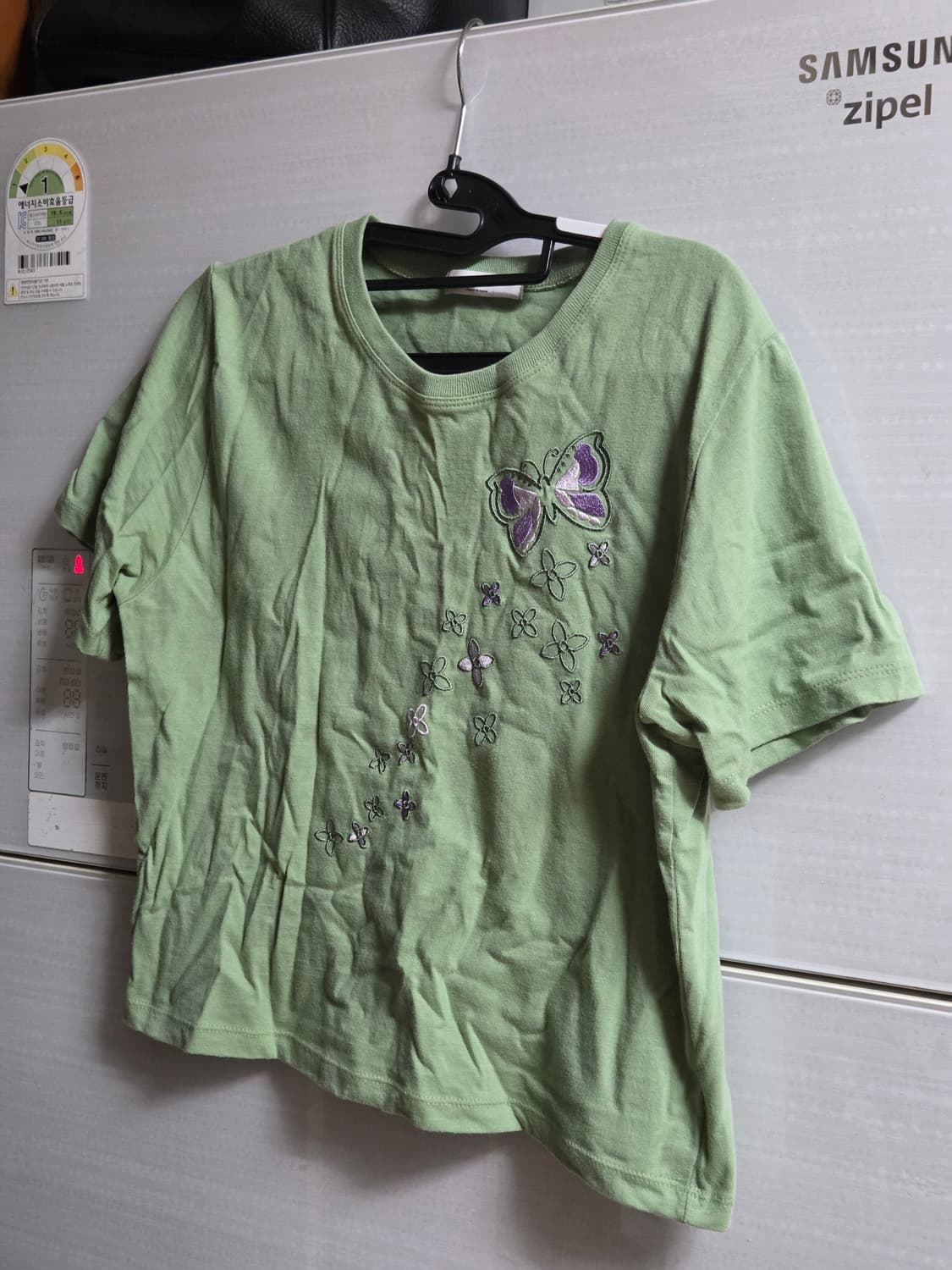 만원급처! 자수 나비 반팔티 상품이미지2