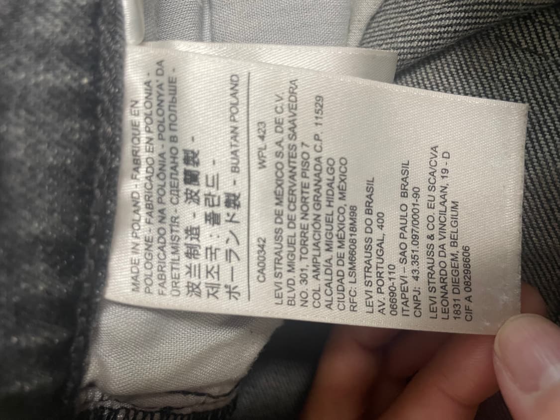 리바이스 여성 흑청데님팬츠 상품이미지3