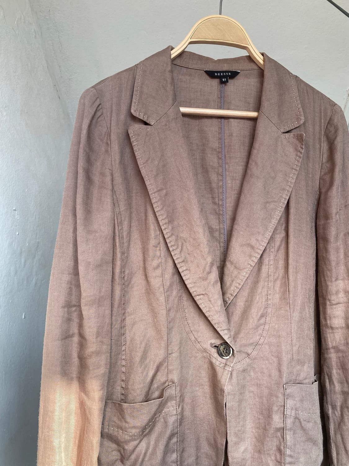 빈티지 린넨 스티치 자켓 상품이미지3